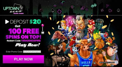 Free Spins on Sign up at Uptown Aces Casino.